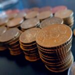 Moneta da 50 centesimi rara, potenzialmente molto preziosa, in un portafoglio.